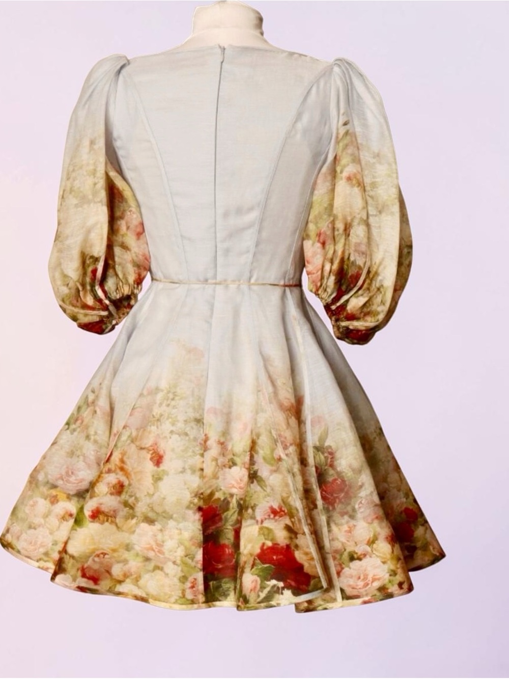ZIMMERMANN Luminosity Flip Dress in Rosy Garden Floral Print - Picture 4 of 14